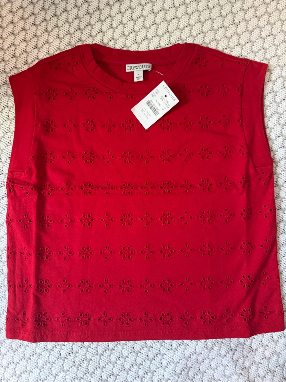 Crewcuts eyelet tee